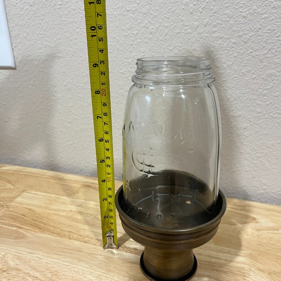 Candle holder with glass cover, gently used - Picture 3 of 6